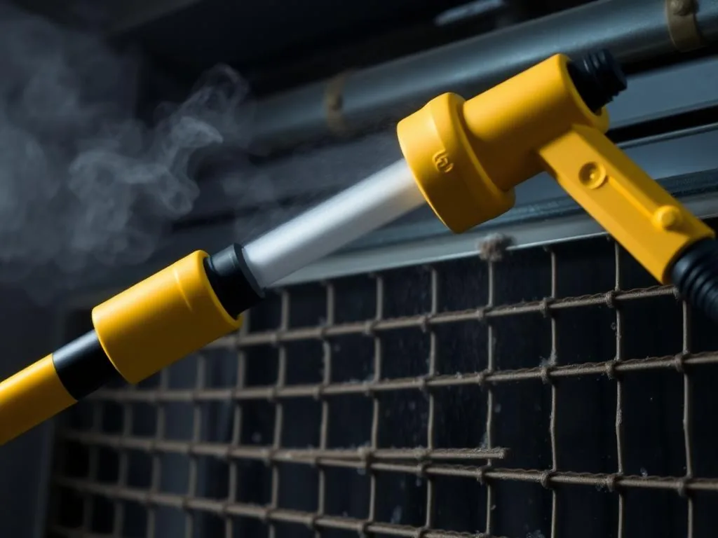 High-pressure gentle steam wash in action
